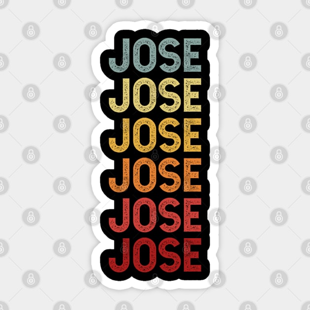 Jose Name Vintage Retro Gift Named Jose Sticker by CoolDesignsDz